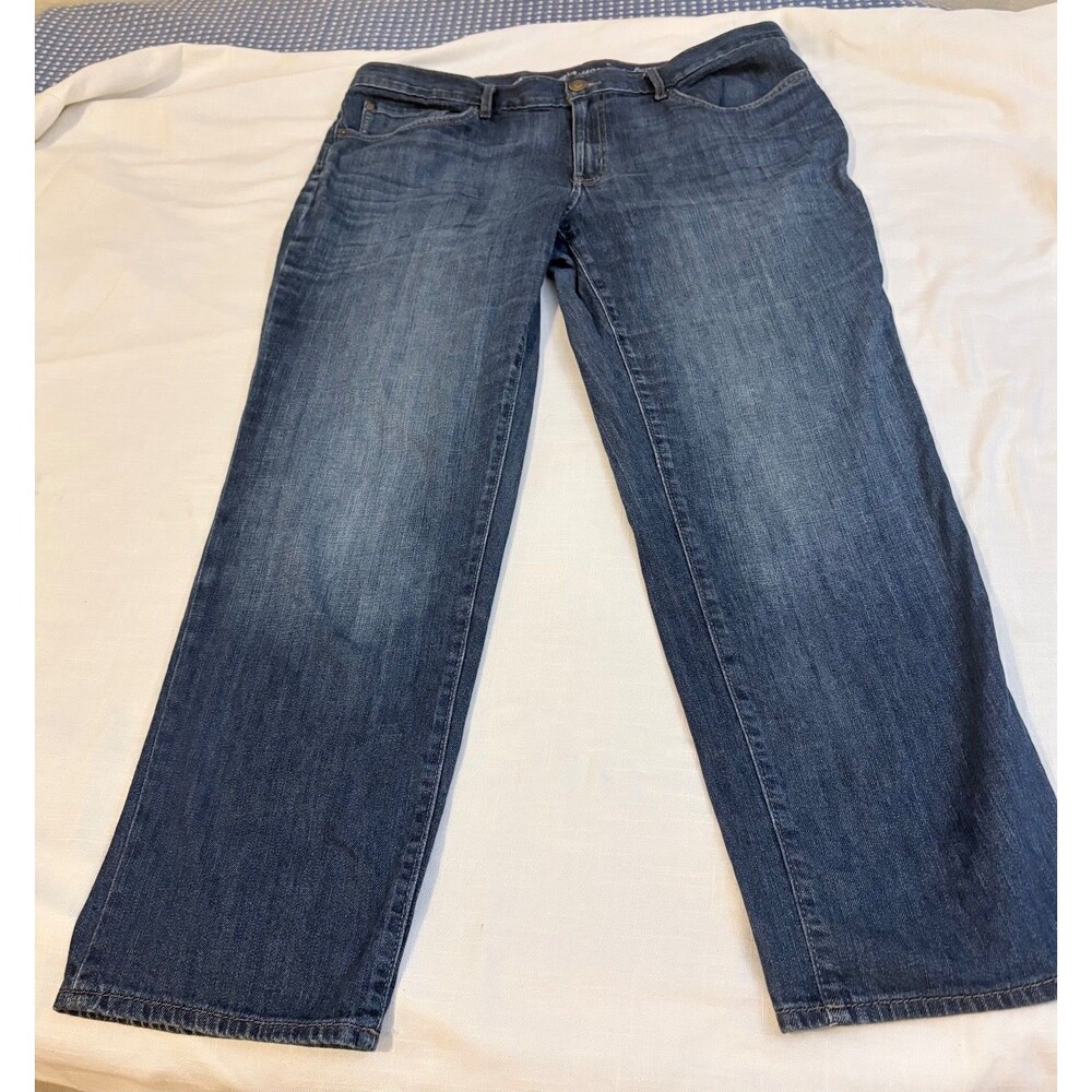 Eddie Bauer Women's Boyfriend Fit Crop Jeans 16 Tall Blue
